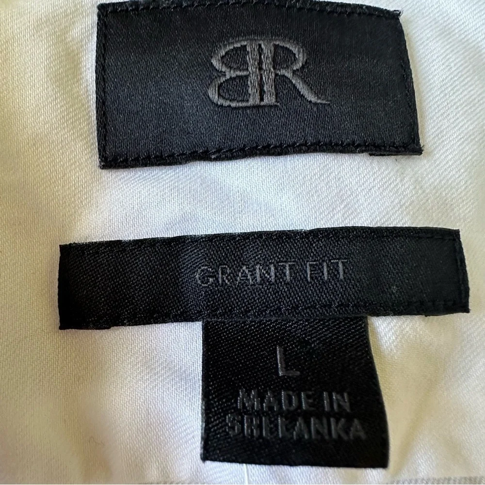 Banana Republic Men’s Grant Fit Fine Italian Fabric White Classic Shirt Sz L